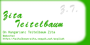 zita teitelbaum business card